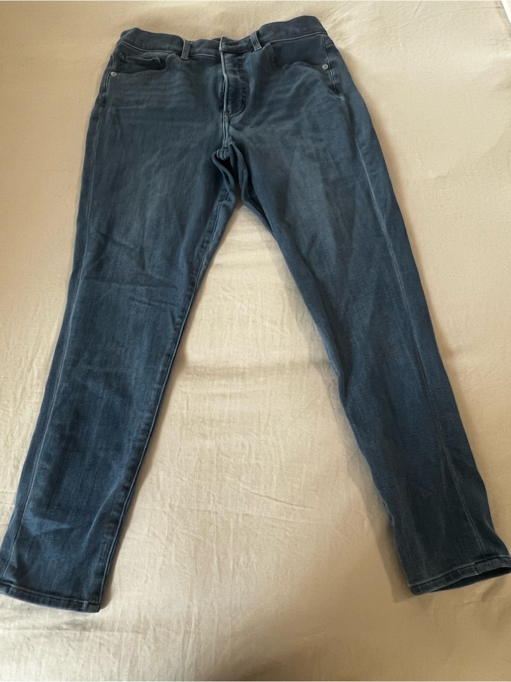 Express Women's Skinny Jeans - Dark Blue